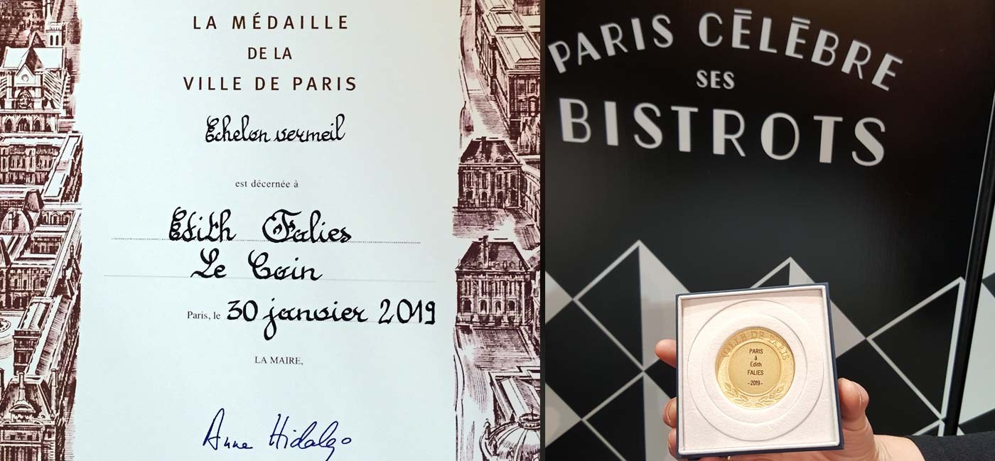 Le Coin reçoit une médaille de la Mairie de Paris