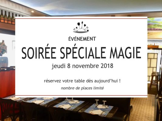 Soirée Spéciale Magie jeudi 8 novembre 2018