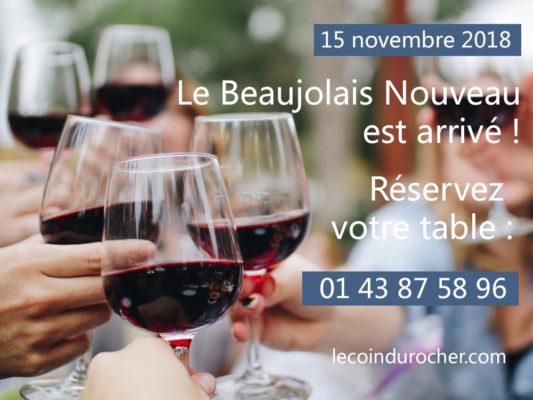 Fete du Beaujolais nouveau jeudi 15 novembre 2018