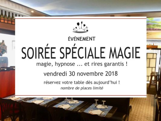 soirée Spéciale Magie vendredi 30 novembre 2018